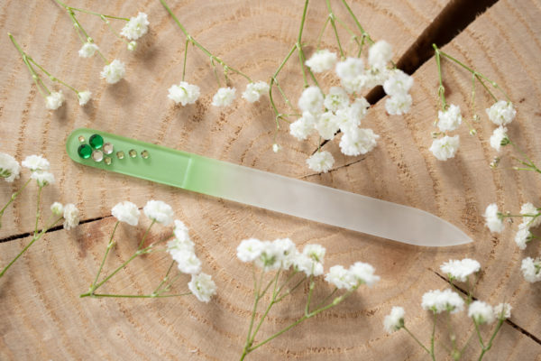 Crystal glass nail files with Swarovski crystals