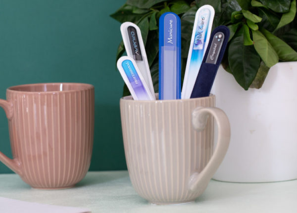 Promotional glass nail files with logo