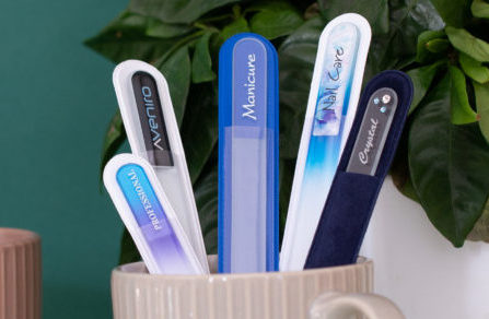 Promotional glass nail files with logo